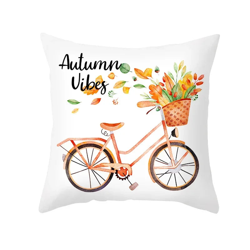 ZhejiangHign Herbst Kürbis Kissenbezug - 45x45 cm Polyester