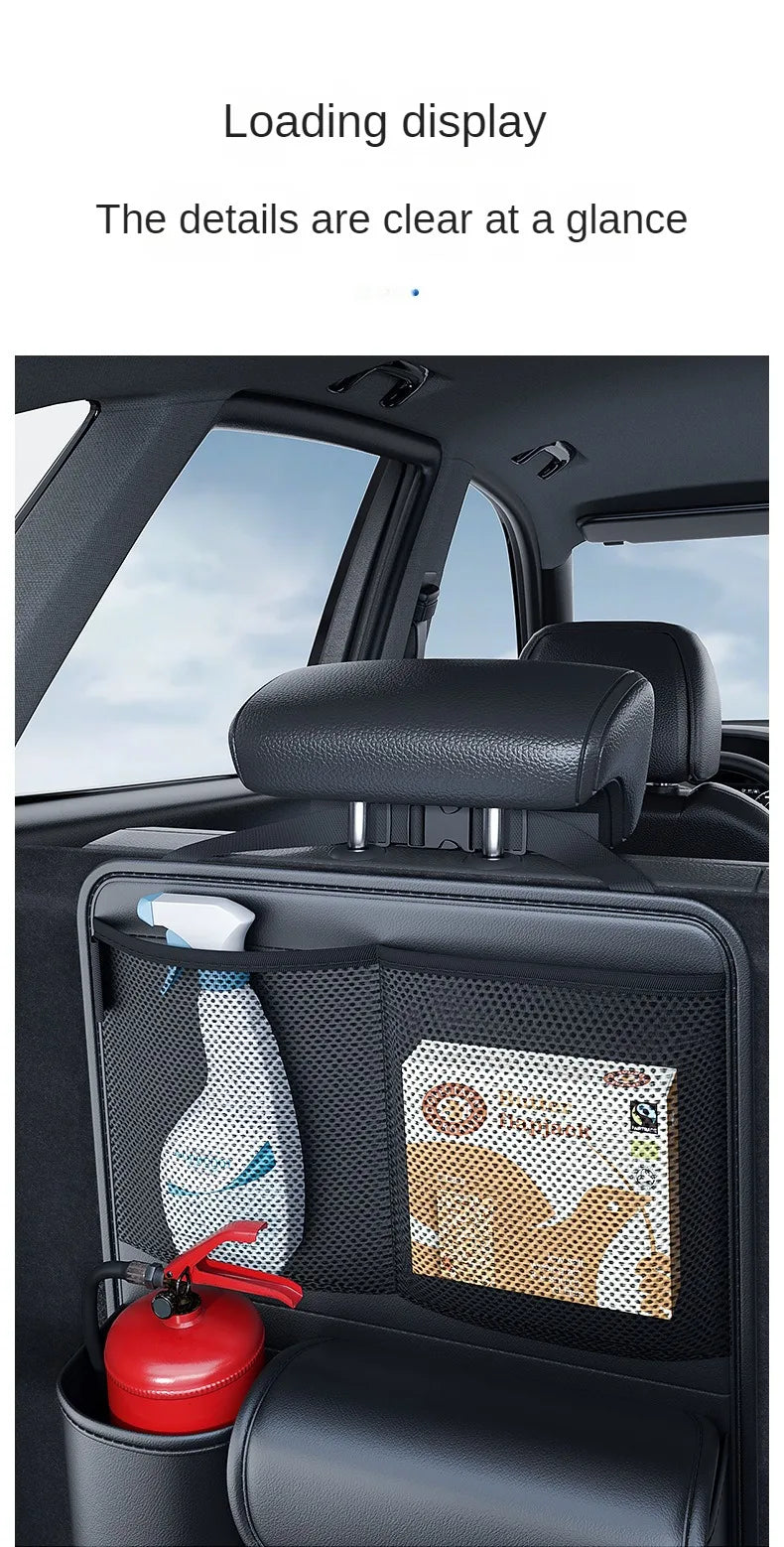 Geantă de depozitare din piele pentru portbagajul mașinii 2025 - Organizator pliabil pentru scule în spate pentru scaunul auto - Agățat multifuncțional UV pentru SUV