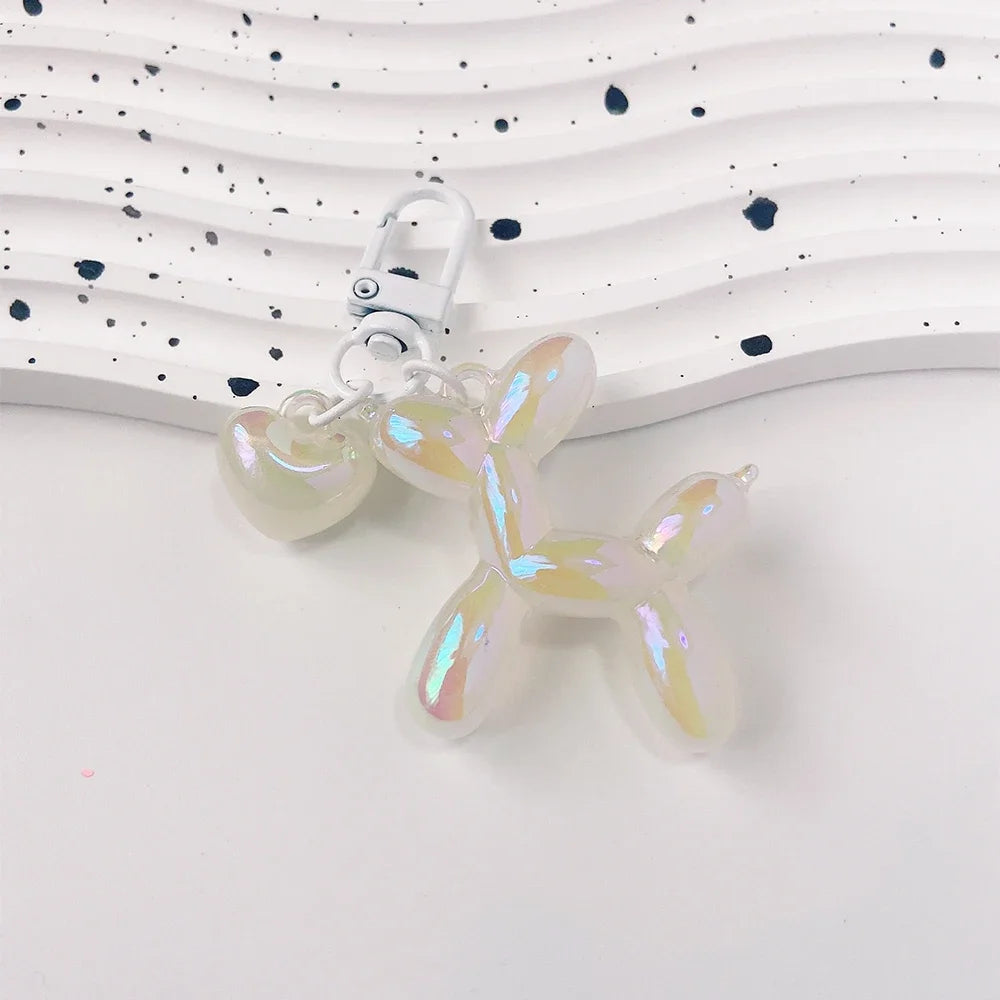 Damen Schlüsselanhänger 2025 - Adorable Balloon Dog Y2k Bag Charms Cute Puppies Acrylic