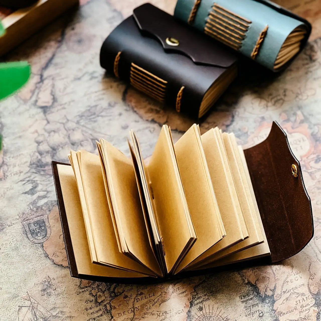 Notizbuch 2025: BOHY Handmade Notebook Minimalist Pu Leather - Retro Travel Portable Ledger Book Writing Pads Collection