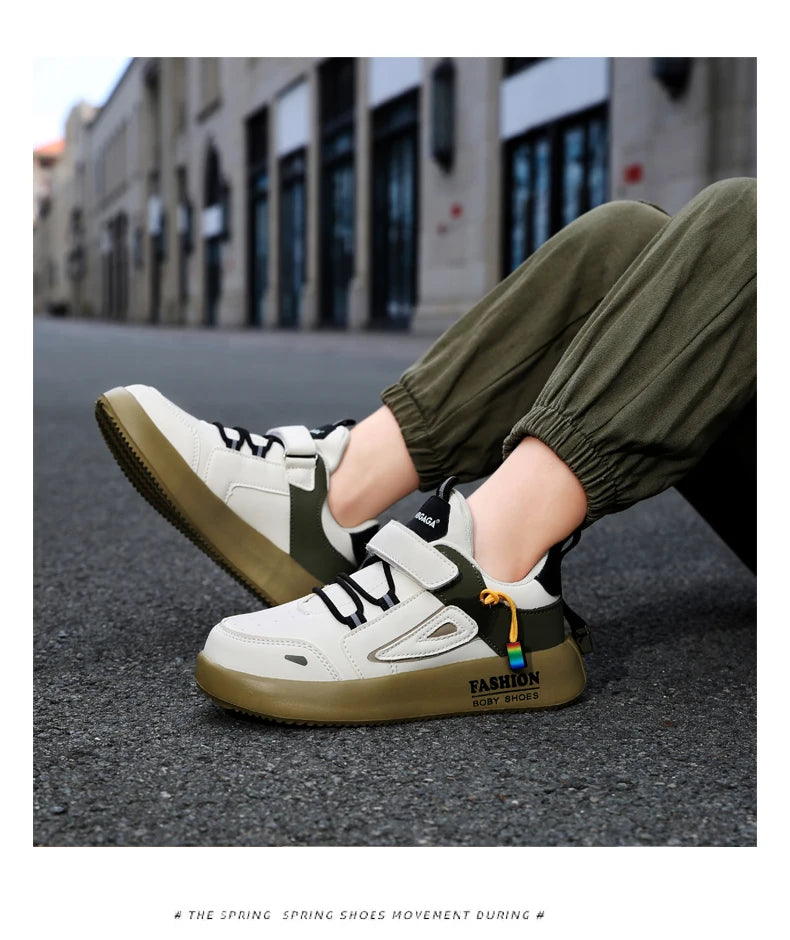 Jungen Mode Skate Schuhe 2025 - Dämpfende Sohle Fußgewölbe-Unterstützung - Plattfuß Casual Sneakers Schulschuhe