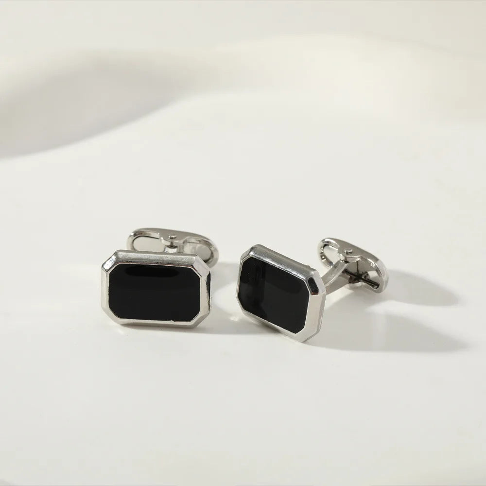 Locus Amazing Quadrat Manschettenknöpfe - Silber 12mm