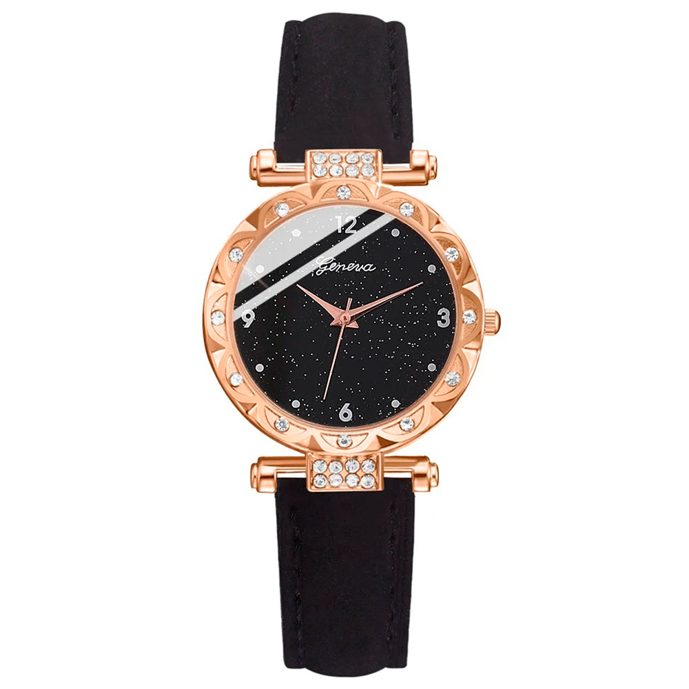 Frauen Uhren 5 Stück Set 2025 - Luxus Strass Frauen Fashion Elegant - Armbanduhr Quarz Uhr Mädchen Armband Geschenk