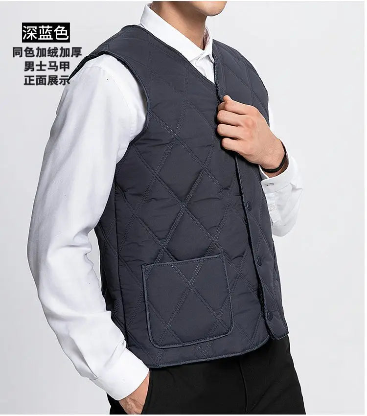 AlpenFit Slim Warme Daunenweste - Baumwolle, Vlies Gr. M-L