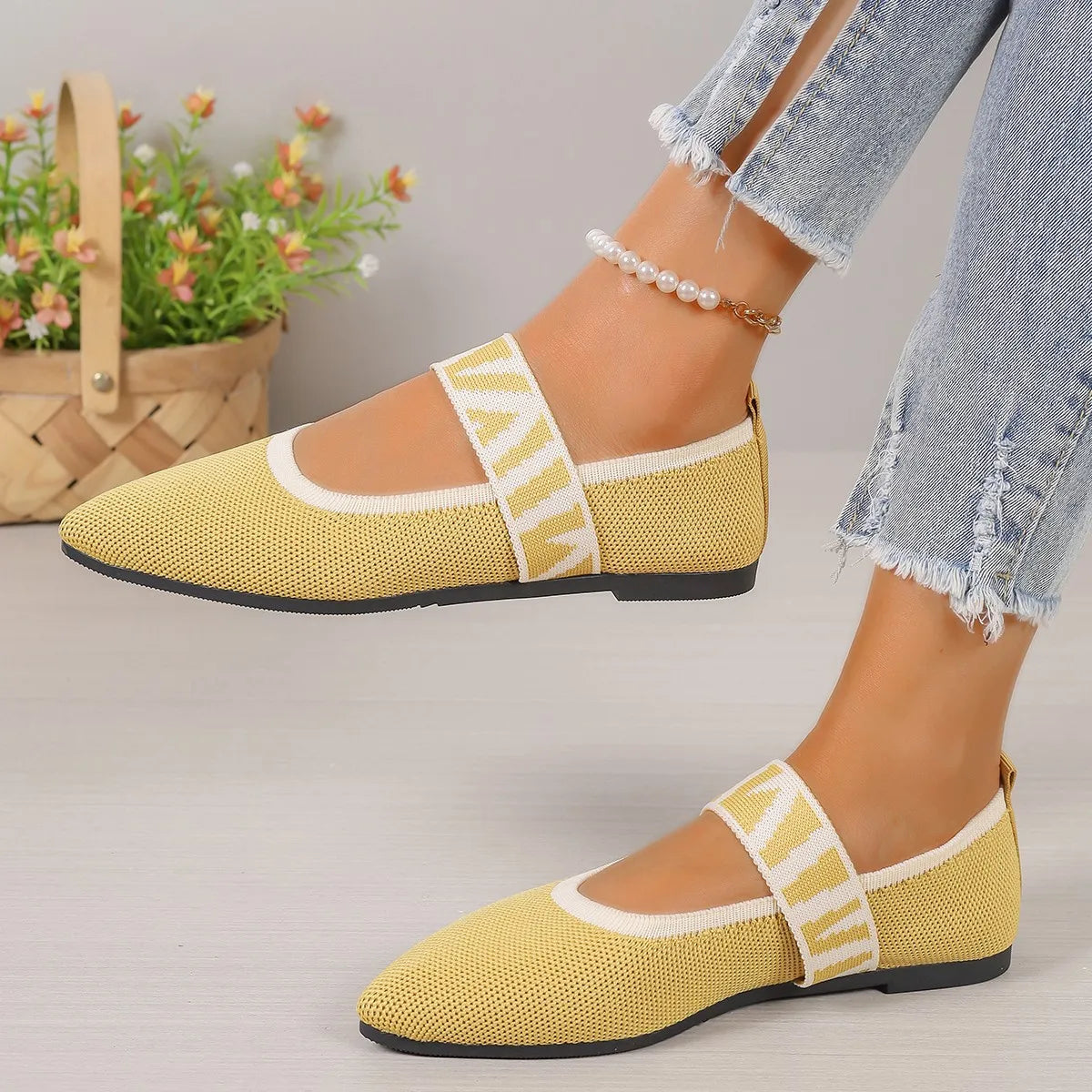 Women's Ballet Flats Casual Shoes Low Heel Barefoot Elegant Woman Sneakers Socofy Comfortable Pointed Toe on Offer Free Shipping
