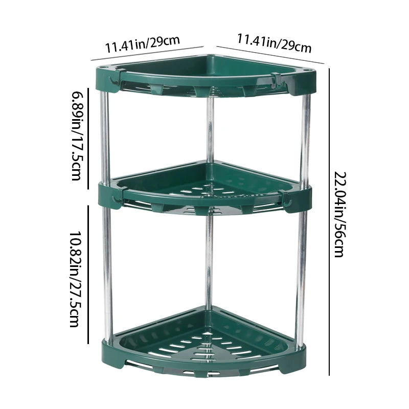 Choice Eckregal Küchenrack - Dreieck 3 Ebenen 25x25cm