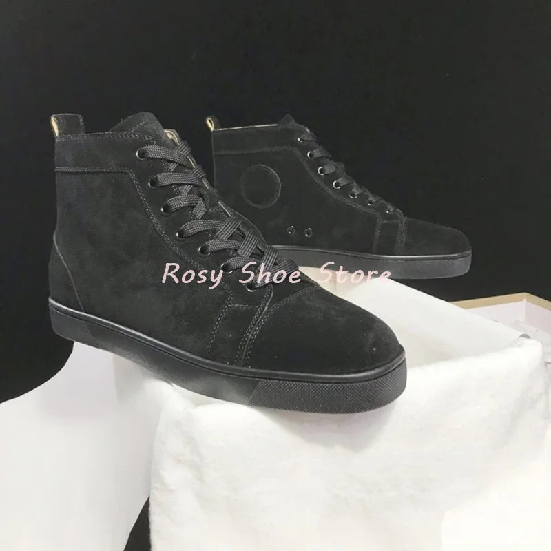 Unisex Schwarze Trainingsschuhe - Vielseitige Runde Zehen Schnür-Sneaker - Flache Komfortable Schuhe Frühling Herbst
