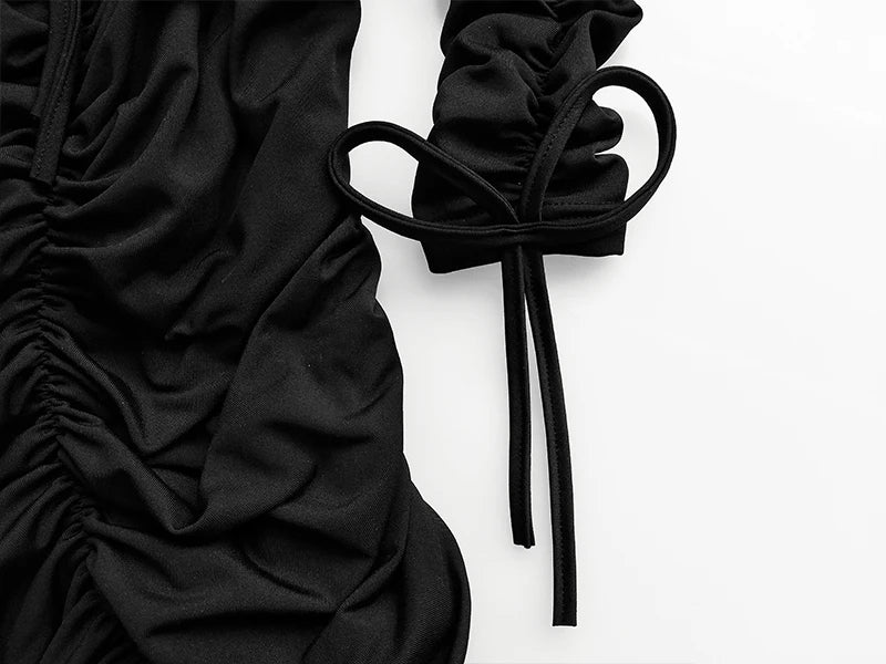 Arctic Cat Bodycon Off-Shoulder - Viskose, Elastisch, Lang