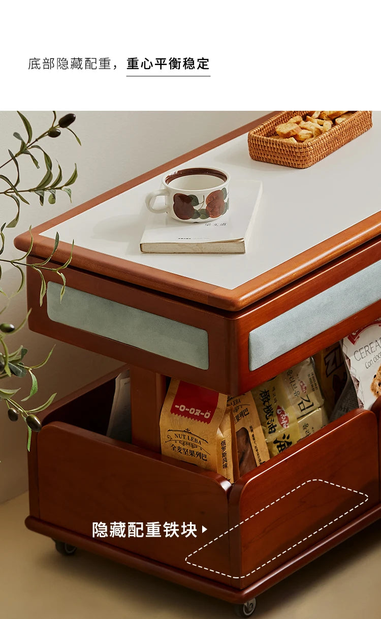 Cabinet Wood Coffee Table Lift Portable Walnut Design Living Room Side Table Folding Modern Luxury Mesa De Centro Sala Furniture