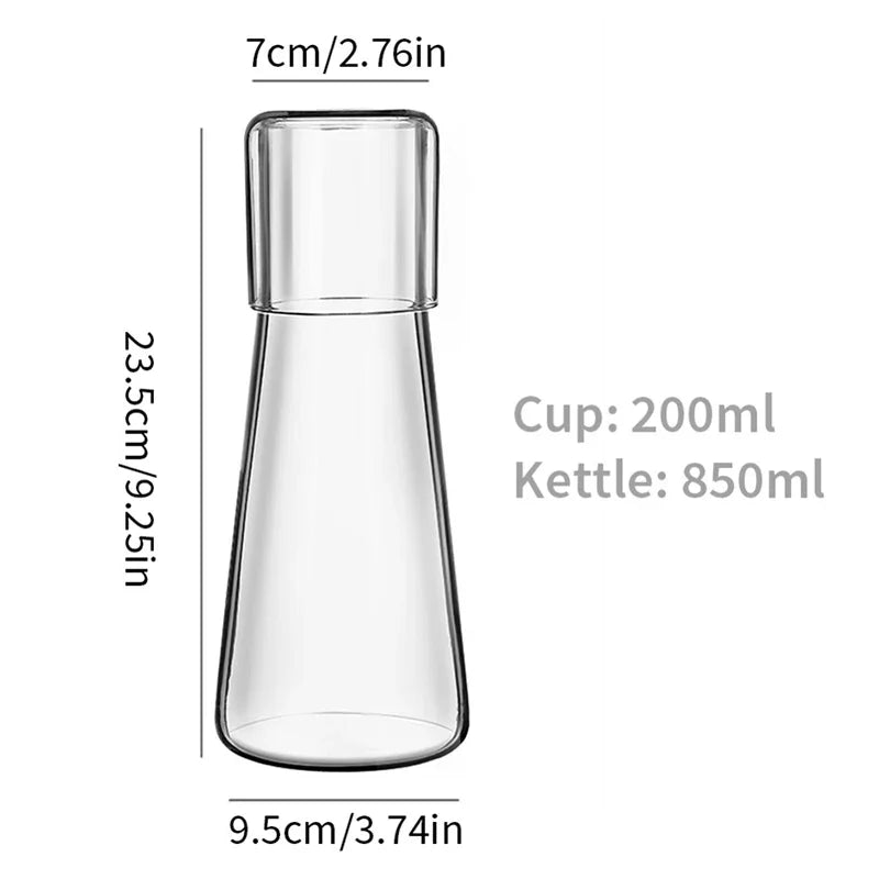 CareLine Teekanne Transparent - 750/850ml Glas Becher