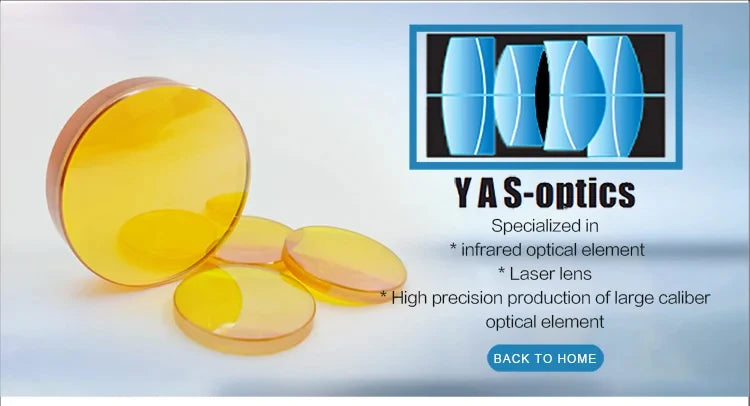 Yasi China CO2 PVD ZnSe Laser Focus Lens Dia.18 19.05 20 mm FL38.1 50.8 63.5 101.6 127mm for Laser Engraving Cutting Machine