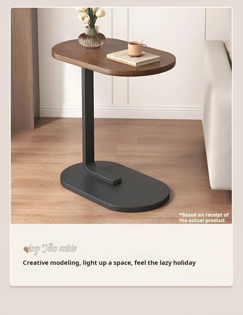 Home Small Apartment Mini Side Table Movable Coffee Table Livingroom Sofa Corner Storage Rack Minimalist Lightluxury Furniture