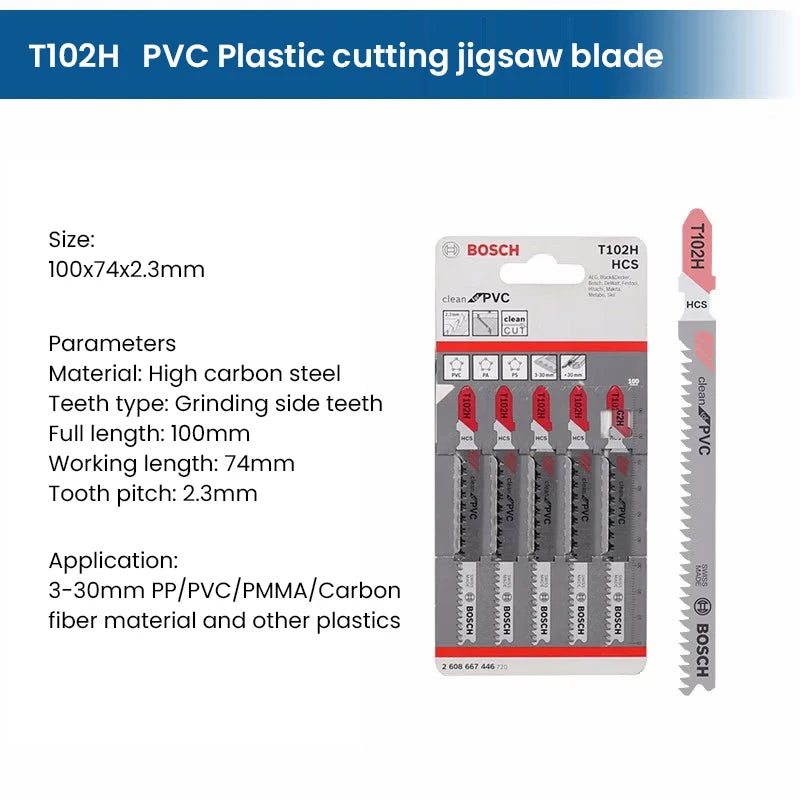 Bosch Jigsaw Blade Straight Cutting Tools Jig Saw Blade Metal Steel Wood Assorted Saw Blades Woodworking Tool Curved Saw Blade