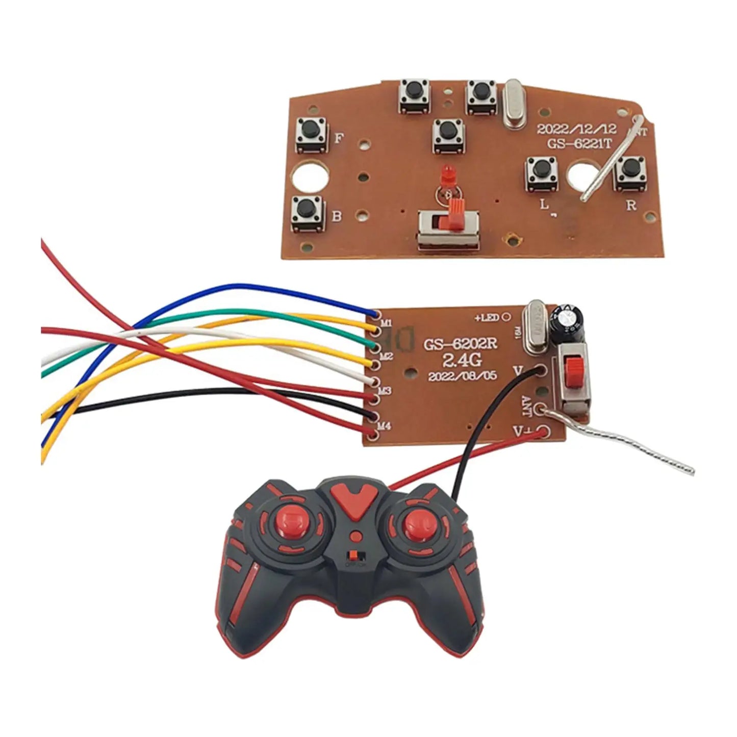 Transmitter Board and Receiver Board with Remote Control 7CH for RC Hobby Car Tank Trucks Model DIY Accessories