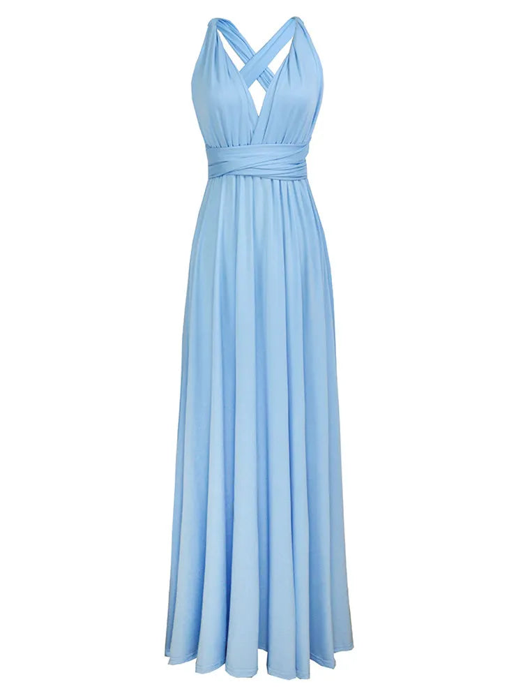 Rochie lungă elegantă de club, stil boho, rochie roșie de bandaj, pentru petrecere, cu mai multe variante, convertibilă, infinit, rochie lungă pentru femeie