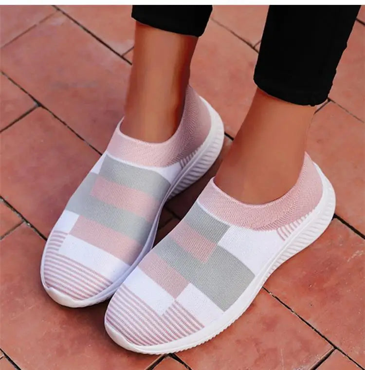Sneaker Woman Fashion Flat Ladies Shoes Breathable Womens Sneakers Slip On Sock Shoes Trainers Zapatos De Mujer Women's Sneakers