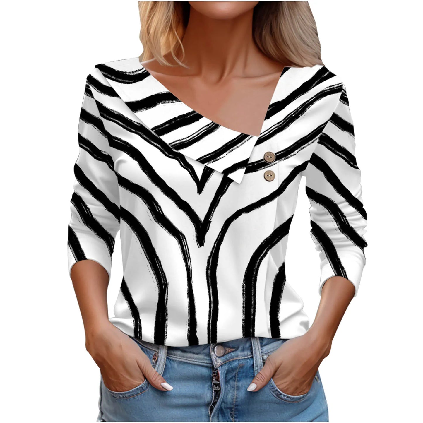 T Shirt For Women Fashion Long Sleeve Top White Floral Print Shirts And Blouses 3D Print Clothes For Women 2025 y2k