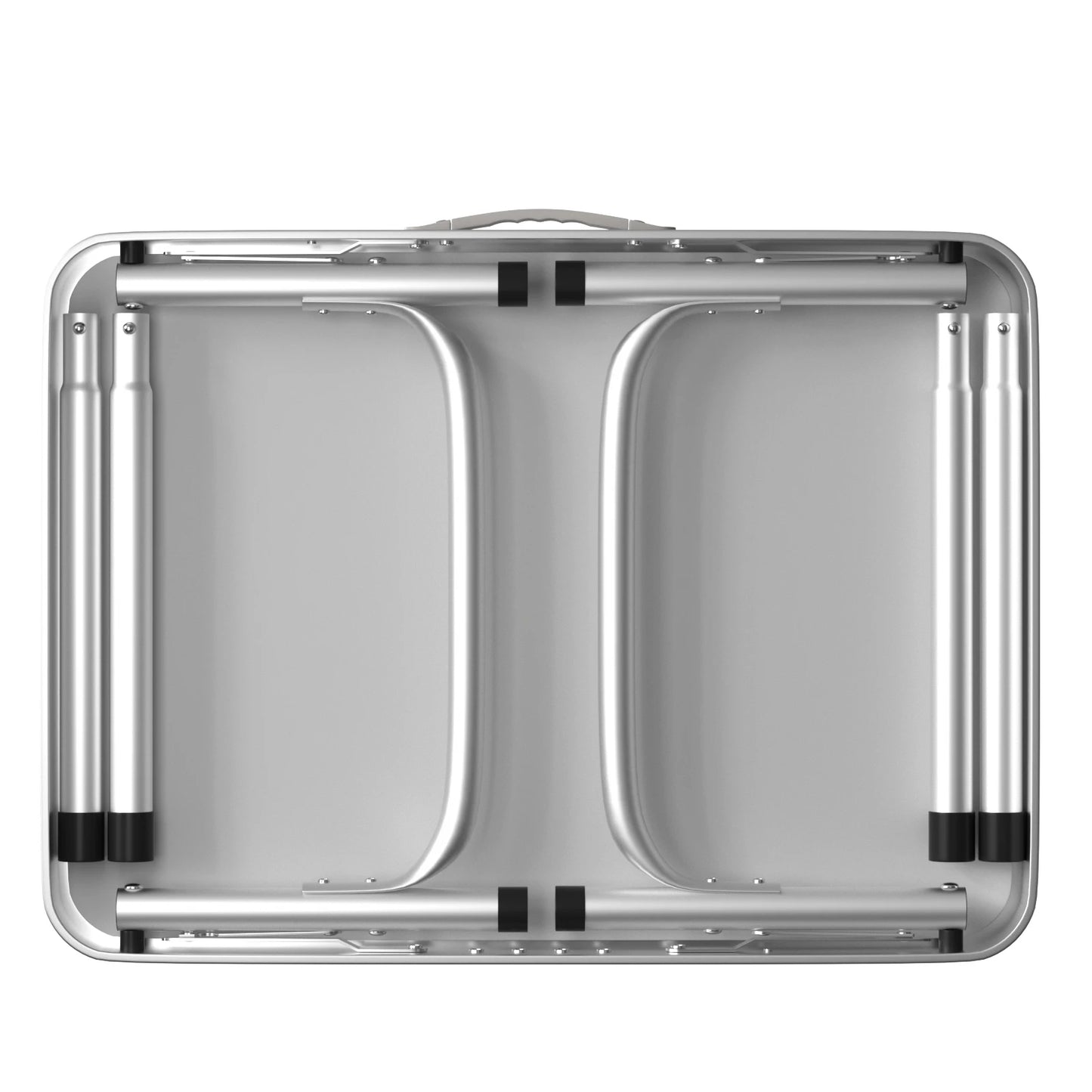 Klappbarer Campingtisch Outdoor Indoor Garten Balkon Markt Küche Arbeitstisch Verstellbar Weiß Tragbarer Picknicktisch 60x45 cm