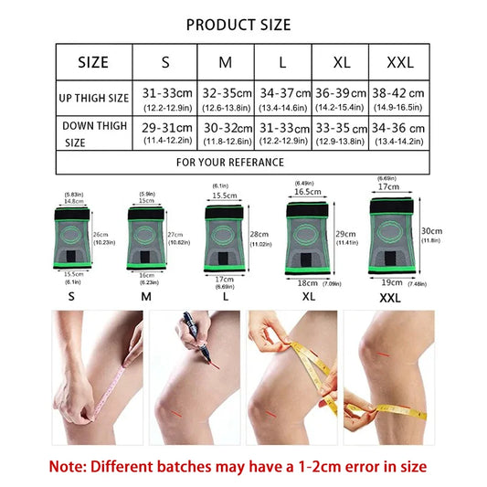 Knee Compression Sleeve with Adjustable Straps for Running Working Out and Sports Wearing Hiking Soccer Basketball Running Sport