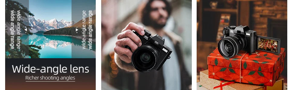 NBD Digital Camera 48MP 4K Video Camera 3.0 Inch Flip Screen Camcorder Vlogging Camera  and 16X Digital Zoom Photography Camera