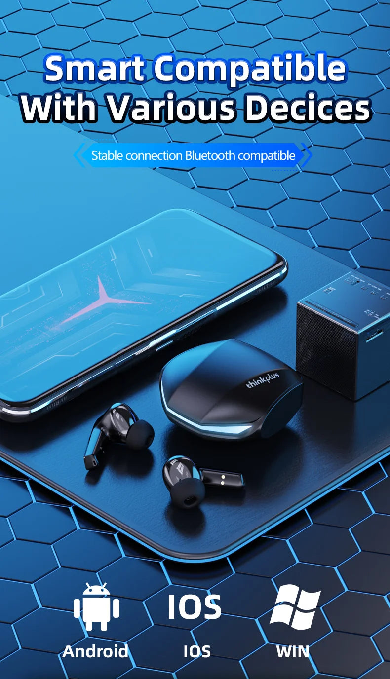 Căști de gaming 2025: Lenovo GM2 Pro Bluetooth 5.3 - Colecția Sports Wireless In-Ear Low Latency