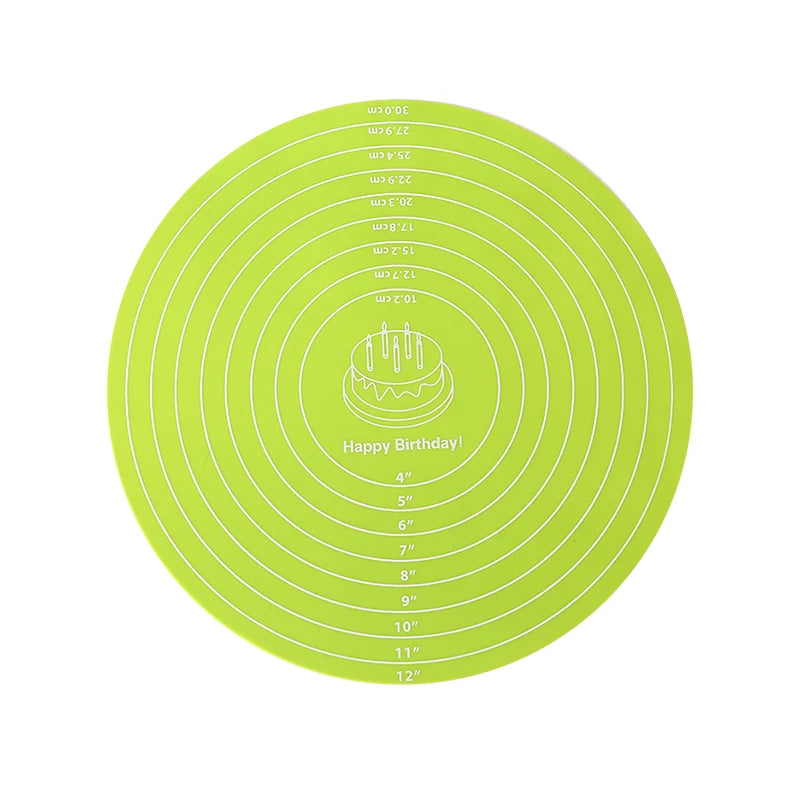 FAIS DU Cake Turntable Pat Silicone Baking Mat For Cake with Size Non-stick High Temperature Resistant Bake Tool Kitchen Gadget