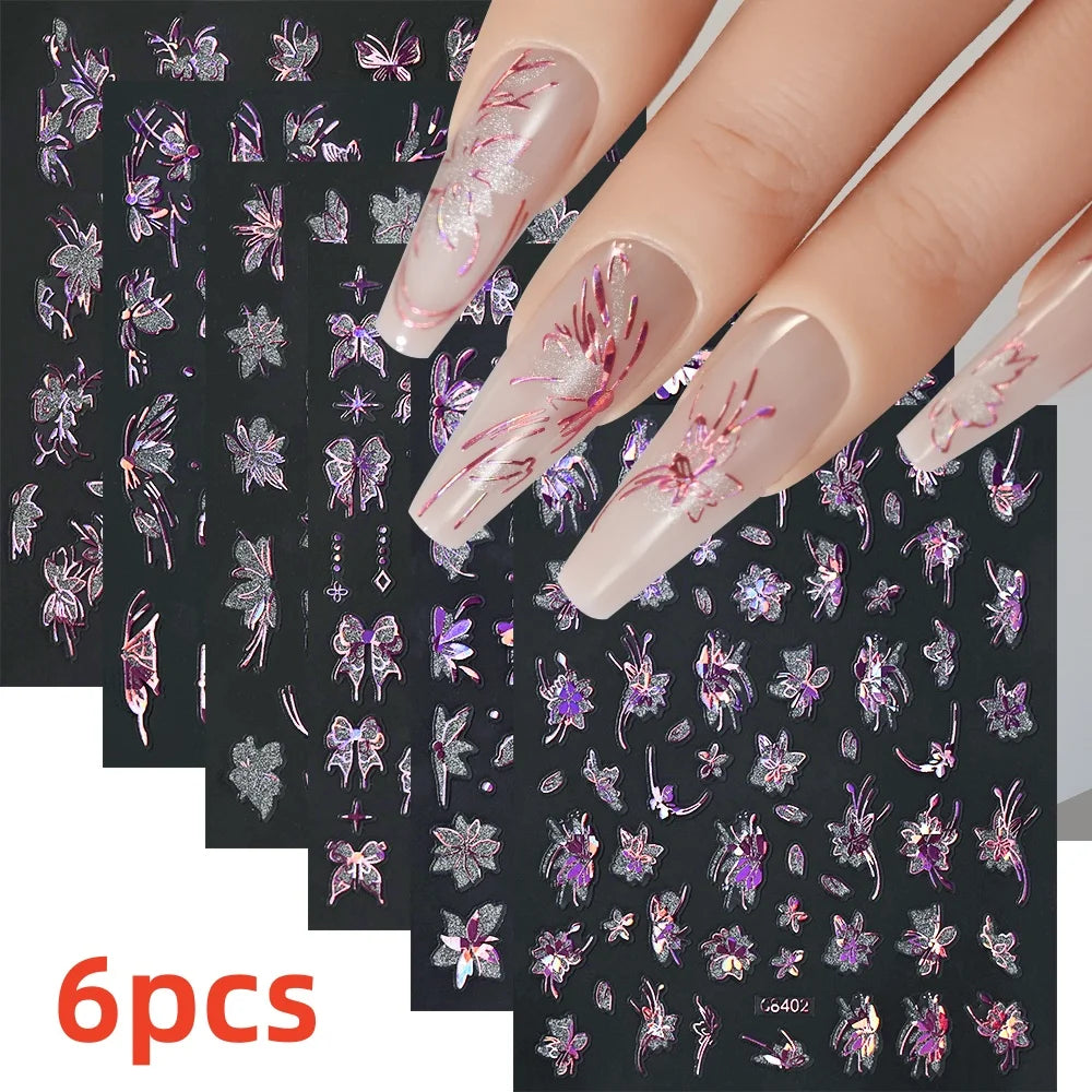 Fluturi Holo Y2K MAFANAILS - 12 Autoadezive