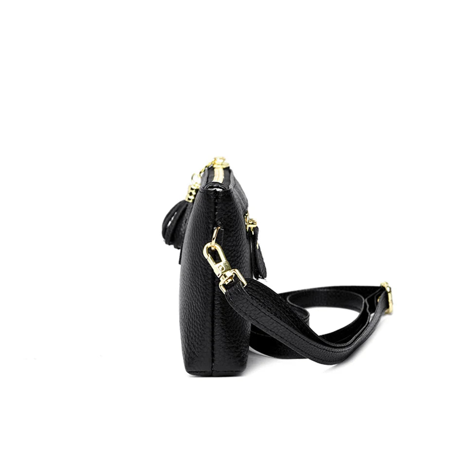 Versatile PU Crossbody Bag for Women Stylish Korean-Inspired Design Zipper Solid Color Pattern Casual Daily Use Shoulder Bag