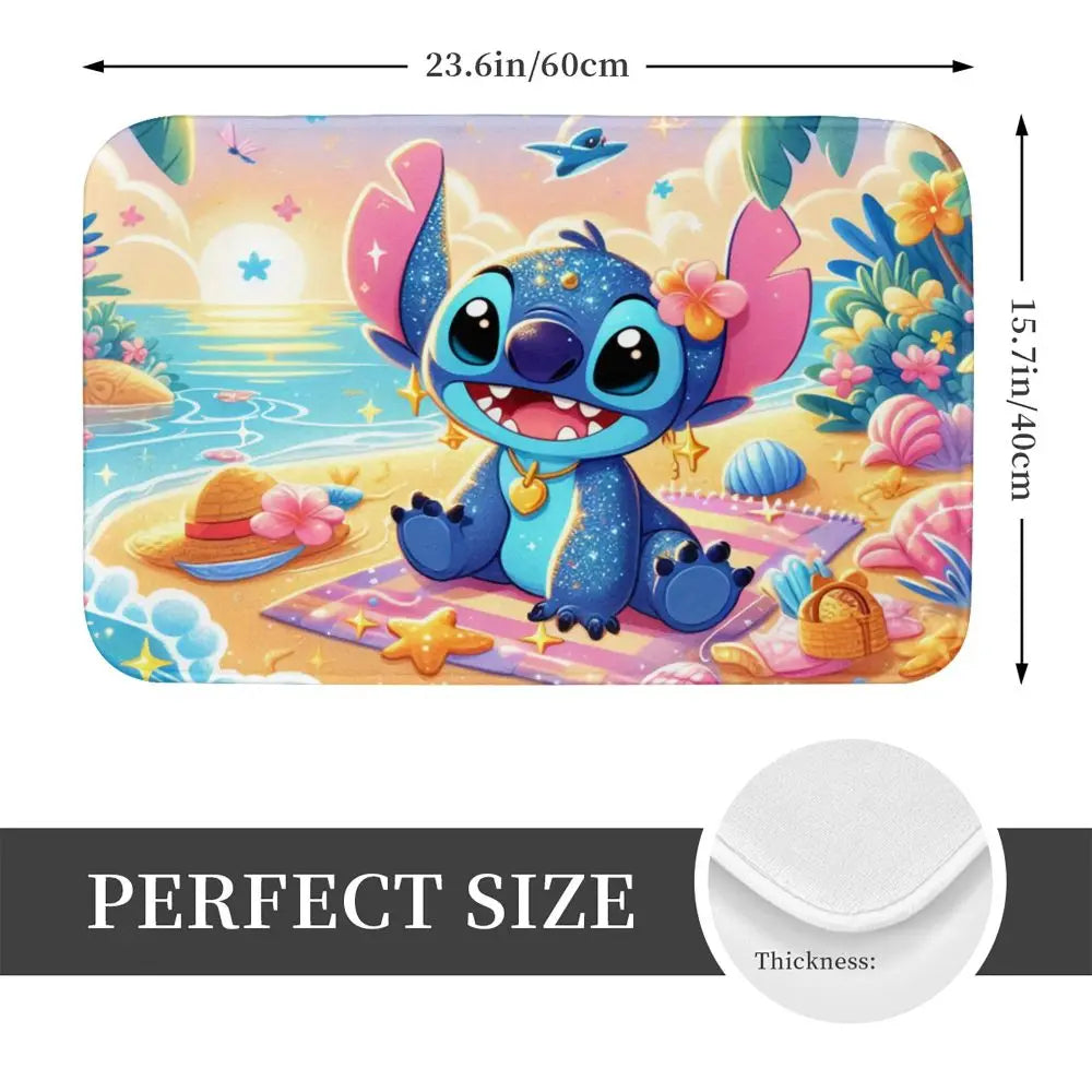 Custom Cartoon Stitch Floor Door Kitchen Bathroom Mat Anti-Slip Outdoor Doormat Bedroom Balcony Entrance Rug Carpet Footpad