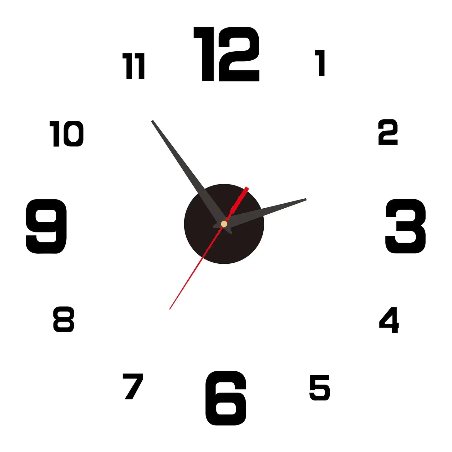 Choice 3D Rahmenlos DIY Uhr - Acryl 50cm Leise Wohnzimmer