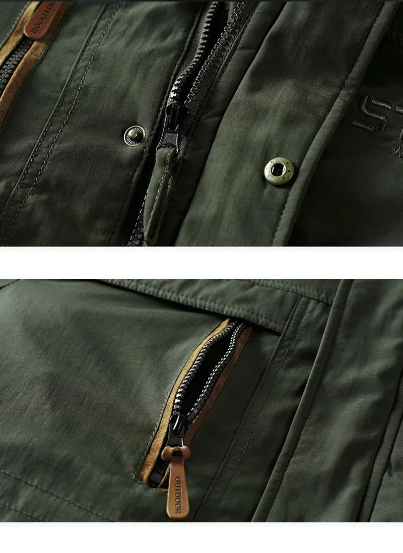 FleecePro Lange Jacke Winddicht - Baumwollfüllung, Größe XL