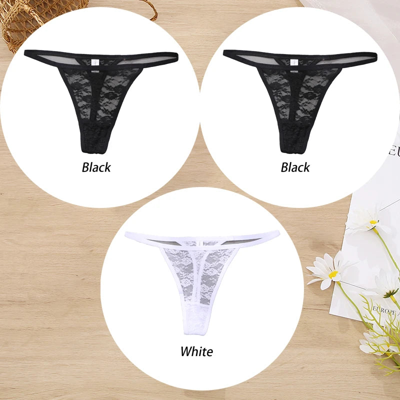 ZhejiangChoice Spitzen-Set Damen G-String - 3er Low Waist