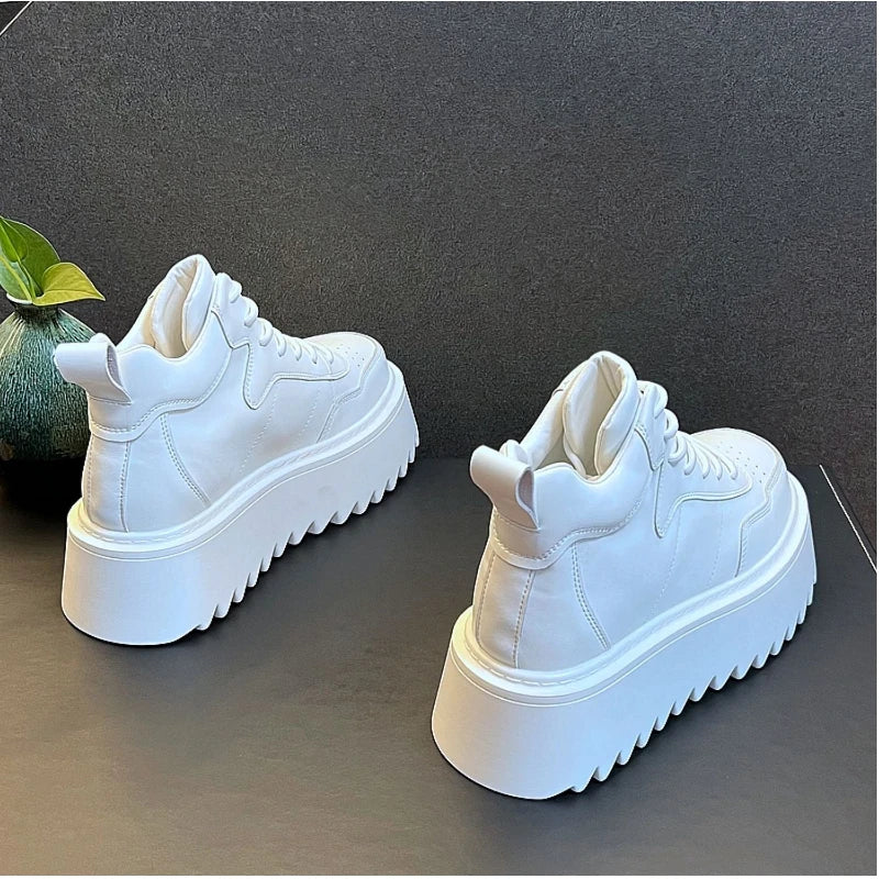 Nova Runner High Top Leder Komfort- Plateau 3cm Größe 42-46