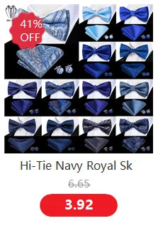 Papion Hi-Tie din mătase roz piersică, somon, pentru bărbați, set de butoni de buzunar, cu nod fluture, pentru nunți și afaceri