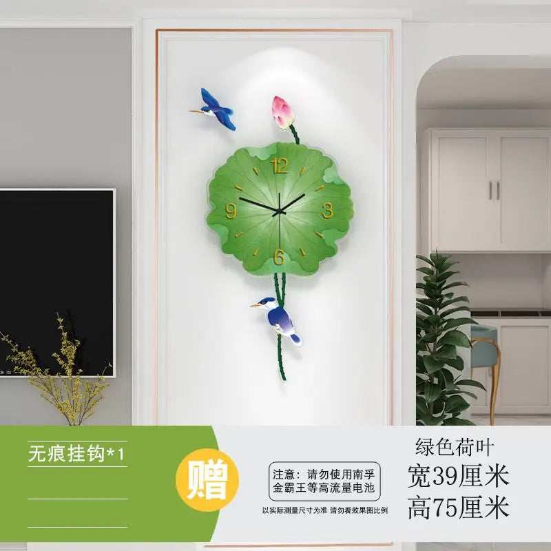 Chinese clock wall clock living room creative quiet clock light luxury modern simple wall decoration table home