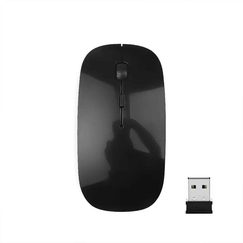 Slim Wireless Mouse 2.4GHz Optical Mice 1600DPI USB Receiver Gamer Office Thin Mouse Ergonomic Design Mice For PC Laptop Desktop