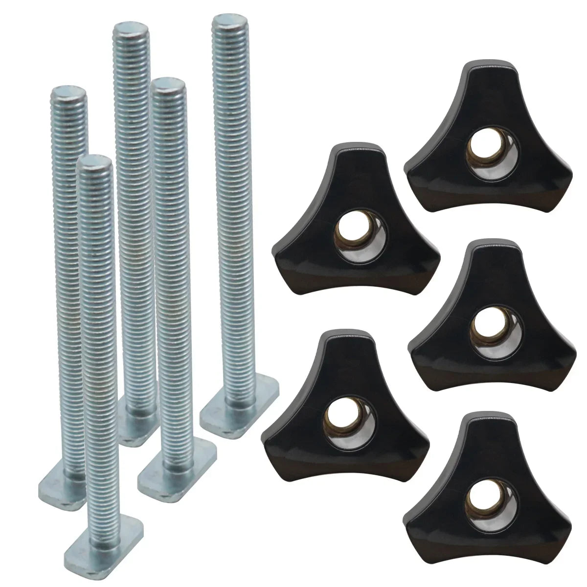 T Track Bolts Knob Kit Miter Track Sliding Nut T-Slider T Slot T Bolt For Woodworking Jigs Fixtures Tools Kit Accessories DIY