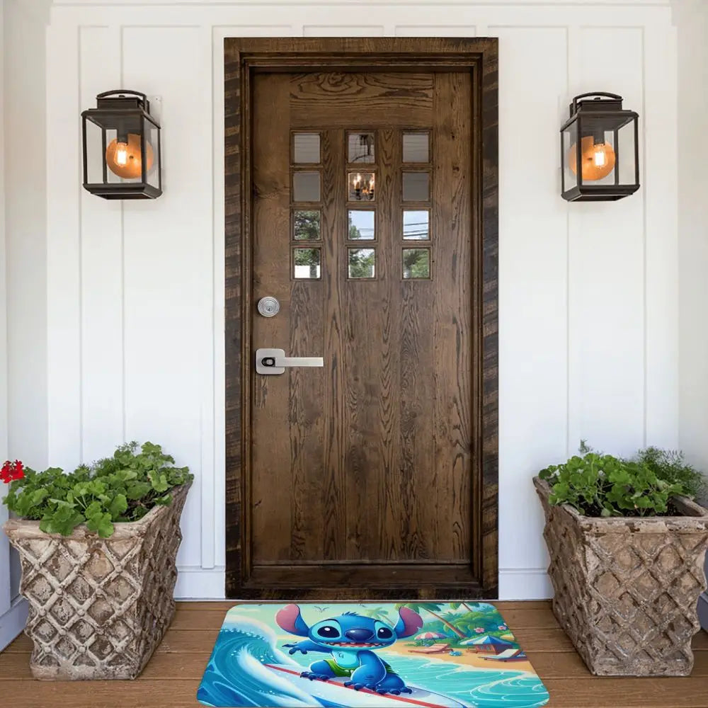 Custom Cartoon Stitch Floor Door Kitchen Bathroom Mat Anti-Slip Outdoor Doormat Bedroom Balcony Entrance Rug Carpet Footpad