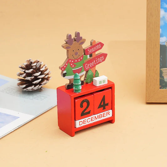 CN Adventskalender Holz Countdown - Kapazität 24 Tage, Größe 15x20 cm
