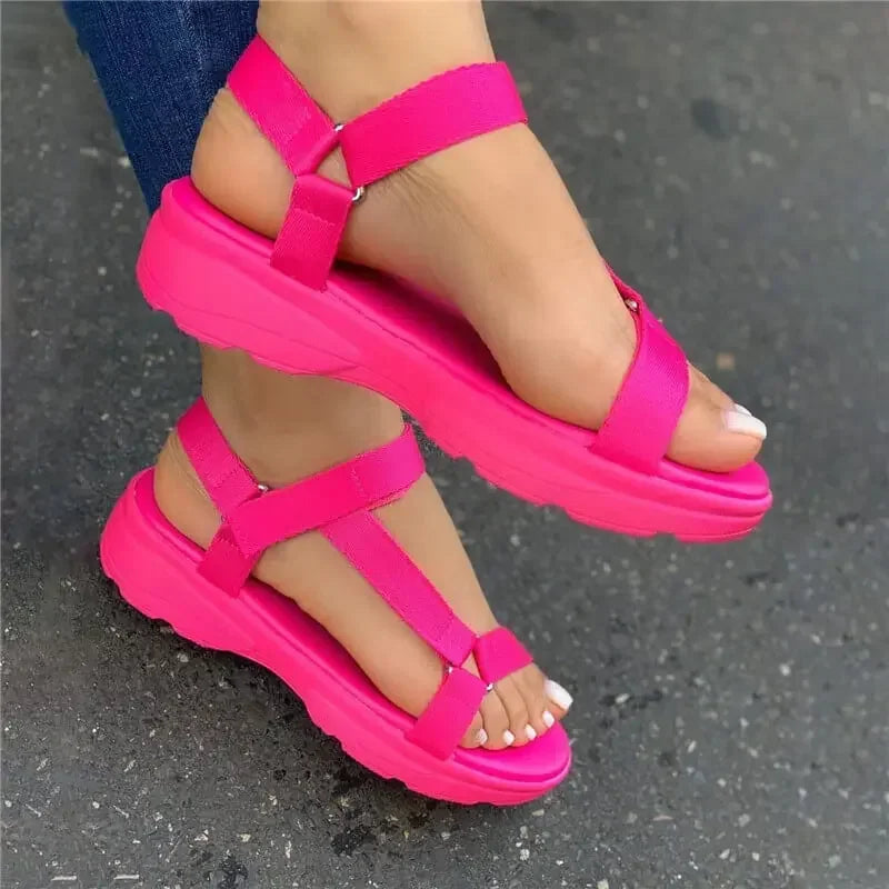 Strand-Sandalen 2025: Beach Shoes Woman 2025 Summer Sandals Woman Non-Slip - Casual Multi Color Shoes Fashion Solid Open Toe Sandals Daily Comfortable Collection