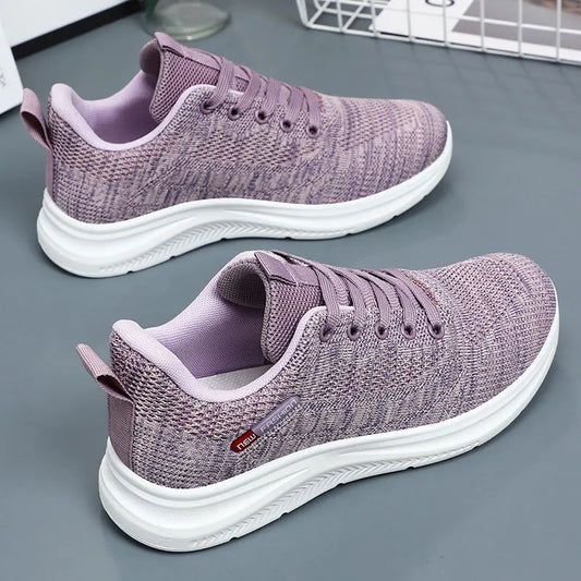Damen 2025 Frühling Und Herbst Neu Gestrickt Damen Schuhe Schuhe Weiche Sohle Casual Sport Schuhe Für Damen Sneakers