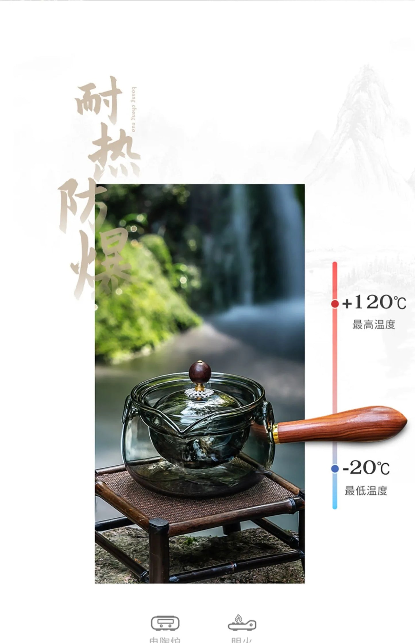 Glas-Teekanne 2025: Heat-Resistant Rotating-Leisure - Tea Set Collection