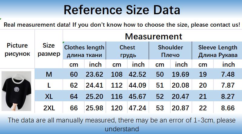 Knitted T Shirt for Women Summer Flower Embroidery Designer Luxury Clothes Slim Tops Women's Short Fashion Short Sleeve T-shirt