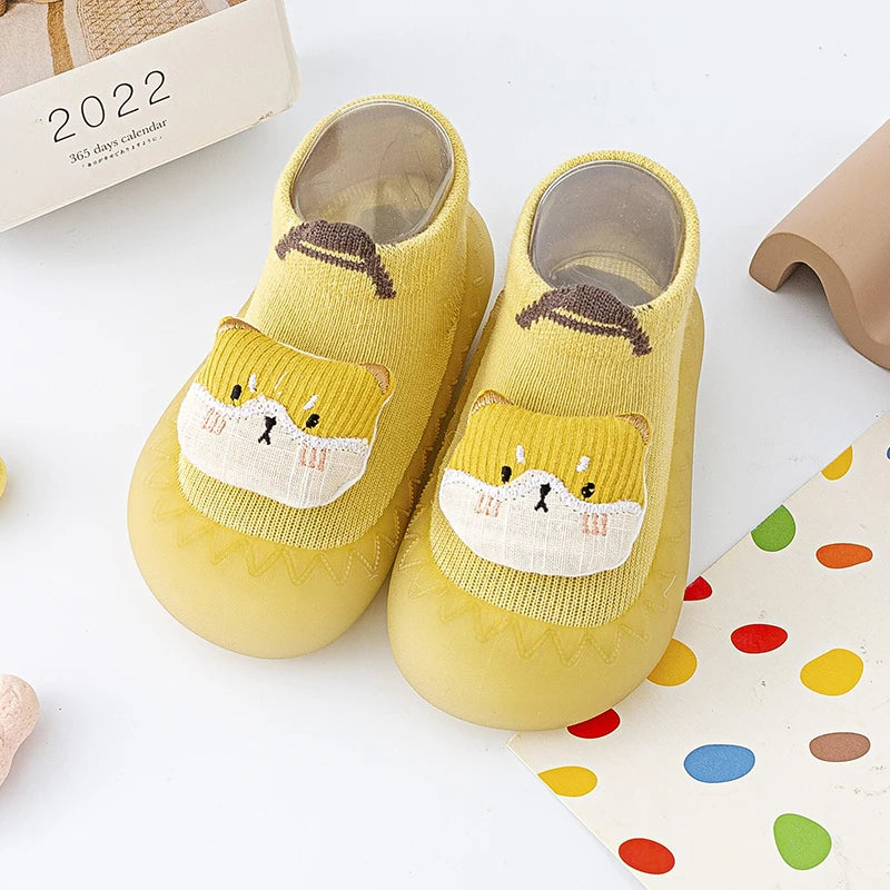Frühling Herbst Baby Socken Schuhe 2025 - Jungen Mädchen Cartoon 0-3T - Weiche Sohle Slip-On Sneakers Rutschfest