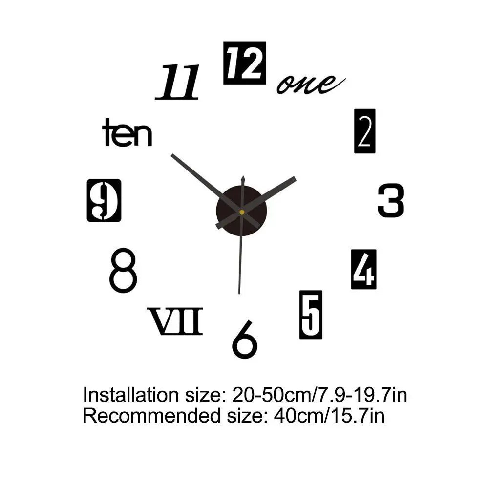 Hign Concerned 3D Leuchtuhr - Rahmenlos Acryl 30cm DIY