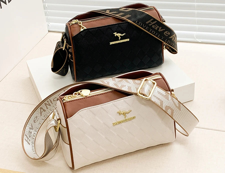 Luxury High Quality Women Messenger Bag Famous Designer Lady Shoulder Bags Fashionable Checkered Trendy Crossbody Bolsas Sac A