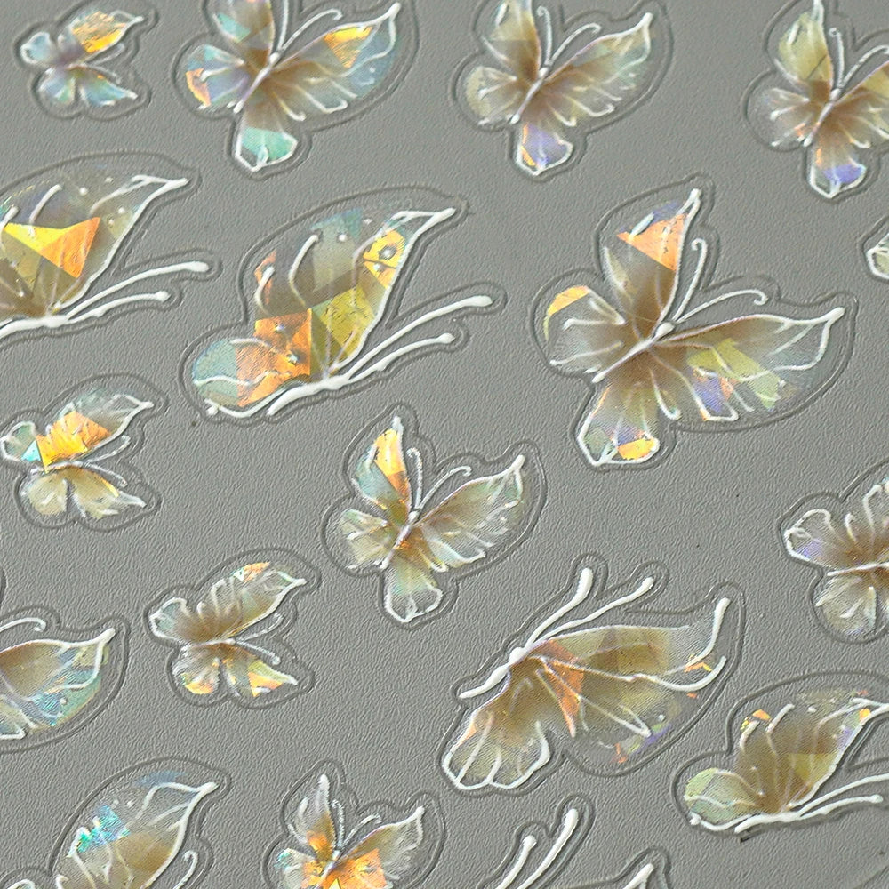Leidankou 5D Schmetterling Nail Art Aufkleber - 14x7.2cm 1St