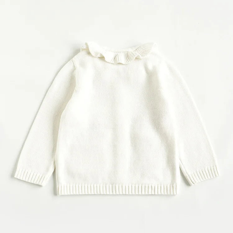 Deer jonmi Gestrickter Pilz-Pullover - Baumwolle Vollärmel