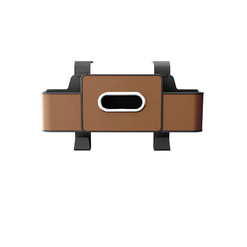 Auto Rücksitz Organizer 2025 - Multifunktion Leder Innenraum Aufbewahrung Tasche - Hängend Sitz Rücken Tissue Wasser Becher Halter Auto Zubehör