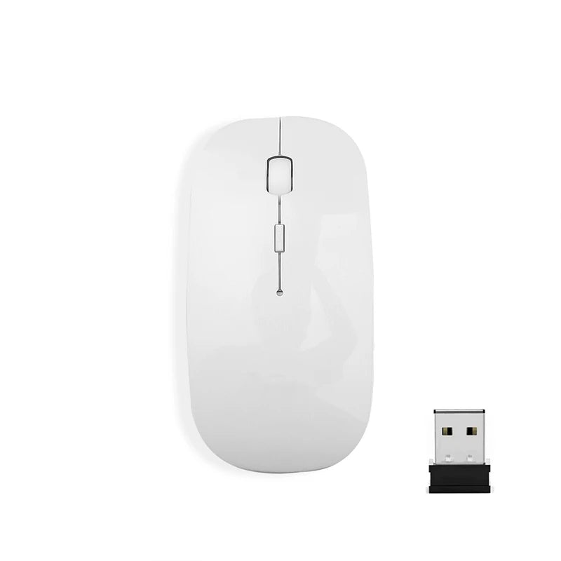 Slim Wireless Mouse 2.4GHz Optical Mice 1600DPI USB Receiver Gamer Office Thin Mouse Ergonomic Design Mice For PC Laptop Desktop